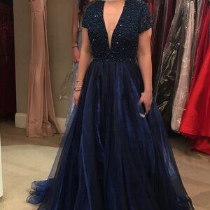Sherri Hill Navy Ballgown